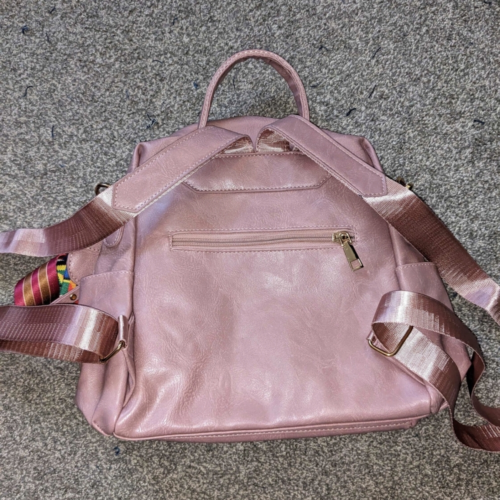 Pink + Rose Gold Faux Leather Adjustable Bag‼️ - Picture 2 of 6